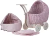 LILI Puppenwagen aus Weide Rosa 48X28 H26/47 CM Produktbild-Vorschau 7