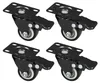 Schwerlastrollen aus Polyurethan mit Bremse 4er Set HMF 6710 38 mm Schwarz Anteprima dell’immagine prodotto