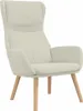 relaxačné kreslo vidaXL Cream White Velvet Náhľad obrázku produktu 1