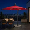 SONGMICS Sonnenschirm Ø 300 cm mit LED-Solar-Beleuchtung Produktbild-Vorschau 2