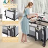 COSTWAY Lettino pieghevole 3 in 1, lettino da viaggio con Anteprima dell’immagine prodotto 6