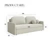 DEKORI Skandinavisches Sofa MALVA – 3-Sitzer Stoffsofa mit Produktbild-Vorschau 7