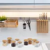 Bocaux de conservation Relaxdays avec couvercle en bambou, Voir les images du produit 2