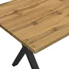 MODFU Table À Manger Avec Piètement Croisé Noir, Plateau Voir les images du produit 5