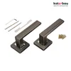 A product shot of door handles and associated hardware, with a logo and text in the upper right corner. Anteprima dell’immagine prodotto