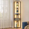 Lampa podłogowa EDISHINE do salonu, drewniana, z regulacją Podgląd zdjęcia produktu 2