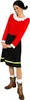 A woman dressed as Olive Oyl from Popeye. Anteprima dell’immagine prodotto