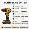 AIORBER Akkubohrschrauber Set 21V mit 2 Akkus, Bürstenloser Produktbild-Vorschau 7