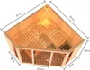 Karibu Sauna Innensauna Alcinda 2 Ganzglas Fronteinstieg Produktbild-Vorschau 3