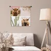 MuchoWow® Wandteppich Wandbehang Schottisches Hochlandrind Produktbild-Vorschau 5