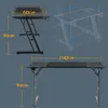 TWOLIIN Table de jeu avec LED - 140x60x74cm Bureau de jeu Voir les images du produit 2
