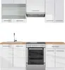 Küchenzeile Vicco Fame-Line Weiß Hochglanz/Weiß 200 cm , AP Produktbild-Vorschau 1
