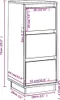 vidaXL Příborník 32x34x75 cm borovice masiv Náhled obrázku produktu 8