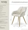 tectake® Esszimmerstuhl Marilyn gepolstert, in Cordoptik 58 Produktbild-Vorschau 5