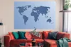 MuchoWow® Poster Weltkarte - Blau - Einfach 180x120 cm - Produktbild-Vorschau 2