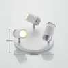 Lindby Strahler Kardo, Rondell, 3-flg., weiß, Metall, IP44 Produktbild-Vorschau 4