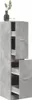 A tall, narrow cabinet with a concrete-like finish. Anteprima dell’immagine prodotto