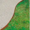A close-up view of a garden border separating gravel from grass. Produktbild-Vorschau