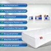 A mattress is shown with a list of its features presented as blue buttons with green checkmarks. Produktbild-Vorschau