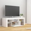 A white TV stand with a television and a plant. Produktbild-Vorschau