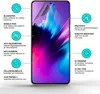 A smartphone screen protector is shown with various features highlighted by text and icons. Produktbild-Vorschau