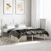 Bettgestell mit Kopfteil Metall Weiß 135x190 cm Produktbild-Vorschau 2
