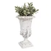 Clayre & Eef Blumentopf Ø 19x28 cm Weiß Beige Polyresin Produktbild-Vorschau 3