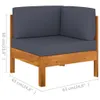 9-tlg. Garten-Lounge-Set mit Dunkelgrauen Auflagen Produktbild-Vorschau 10