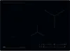 A black induction hob with cooking zones and controls. Podgląd zdjęcia produktu