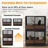 WISFOR Katzenkäfig rollbar, Katzengehege mit Bodenschale, Produktbild-Vorschau 7