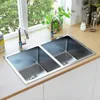 vidaXL Évier de cuisine fait main en acier inoxydable Voir les images du produit 9