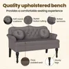 vidaXL lavica Chesterfield s vankúšmi sivá 120,5 x 65 x 75 Náhľad obrázku produktu 6