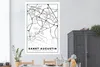 MuchoWow® Poster Karte - St. Augustine - Karte der Stadt Produktbild-Vorschau 2