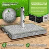 tillvex® Granit Sonnenschirmständer mit Transportgriff Grau Produktbild-Vorschau 2