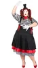 Süsse Pantomime Damenkostüm Clownfrau schwarz-weiss - XXL Produktbild-Vorschau 2