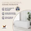 Casaria Banc de rangement blanc 115x38x38cm Coffre de Voir les images du produit 3