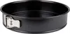 A black round springform cake pan with a silver latch is shown against a white background. Produktbild-Vorschau