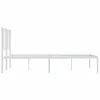 vidaXL Struttura letto con testiera in metallo bianco Anteprima dell’immagine prodotto 6