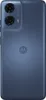 The back of a blue Motorola smartphone is shown against a light gray background. Produktbild-Vorschau