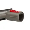 Close-up of a vacuum cleaner attachment with a red button. Produktbild-Vorschau