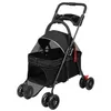 Hundebuggy Faltbar Jogger Katzenbuggy mit Netzfenstern Produktbild-Vorschau 6