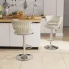 Lot de 2 tabourets de bar rétro, pivotants à 360°, avec Voir les images du produit 3