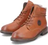 A pair of brown leather boots on a white background. Produktbild-Vorschau