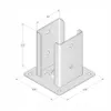 Podstawa masztu przykręcana do betonu 92x150x2mm czarna Podgląd zdjęcia produktu 2