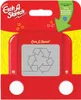 The image shows the packaging of a Spin Master Etch A Sketch Pocket toy. The packaging is red and yellow and features the Etch A Sketch logo, a recycling symbol, and text indicating that the product is made from 76% recycled plastic. Anteprima dell’immagine prodotto