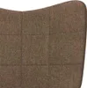 vidaXL Schaukelstuhl Braun Stoff Produktbild-Vorschau 6