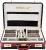 An open, burgundy and black briefcase containing a 72-piece cutlery set. Produktbild-Vorschau