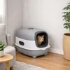 Larga lettiera chiusa per gatti da 54 cm, grigia, con Anteprima dell’immagine prodotto 10