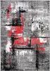 Tapiso Teppich MAYA Modern Schwarz Grau Rot Schlafzimmer  Produktbild-Vorschau 2