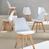 sweeek - 6 skandinavische Stühle mit Holzbeinen - Weiß Produktbild-Vorschau 6